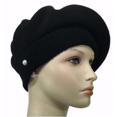 Laulhere French Wool Soft Beret Hat La Parisienne Black Made in France 6 7/8  eb-27852359